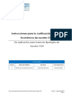 CDTI - Manual Instrucciones Justificación Ayudas