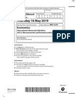 June 2019 (IAL) QP - Unit 2 Edexcel Economics A-Level