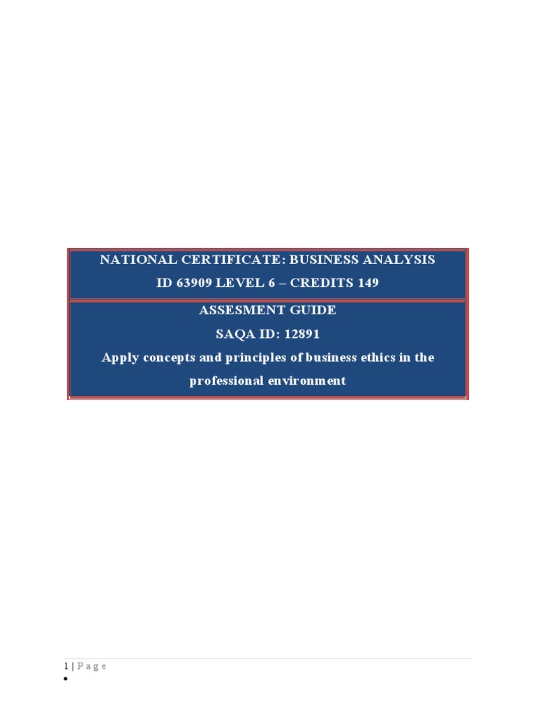 SAQA - 12891 - Assessment Guide | PDF | Educational Assessment ...