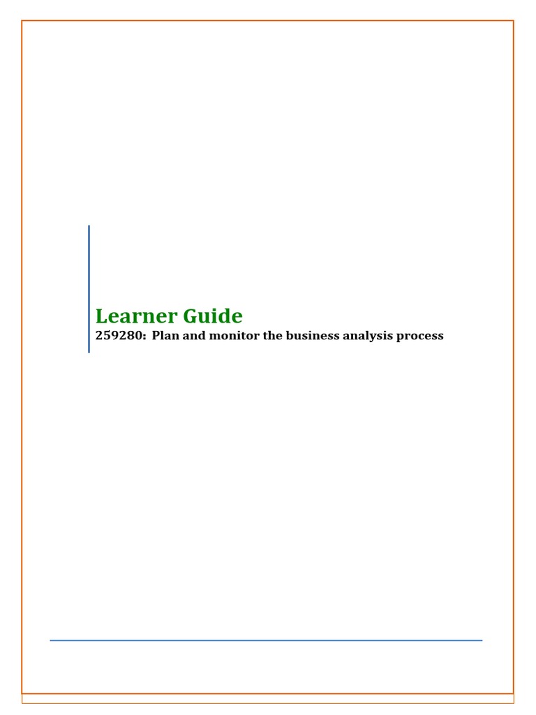 Saqa 259280 learner guide pdf business analysis intelligence