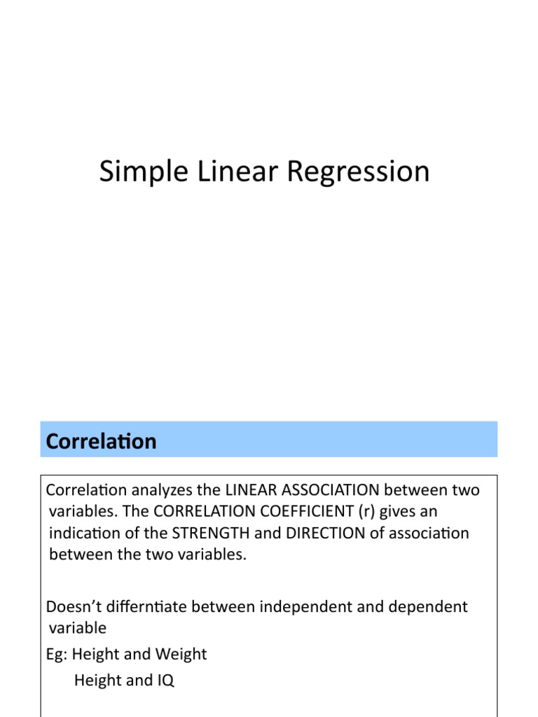 Regression-SIMPLE LINEAR | PDF | Regression Analysis | Linear Regression