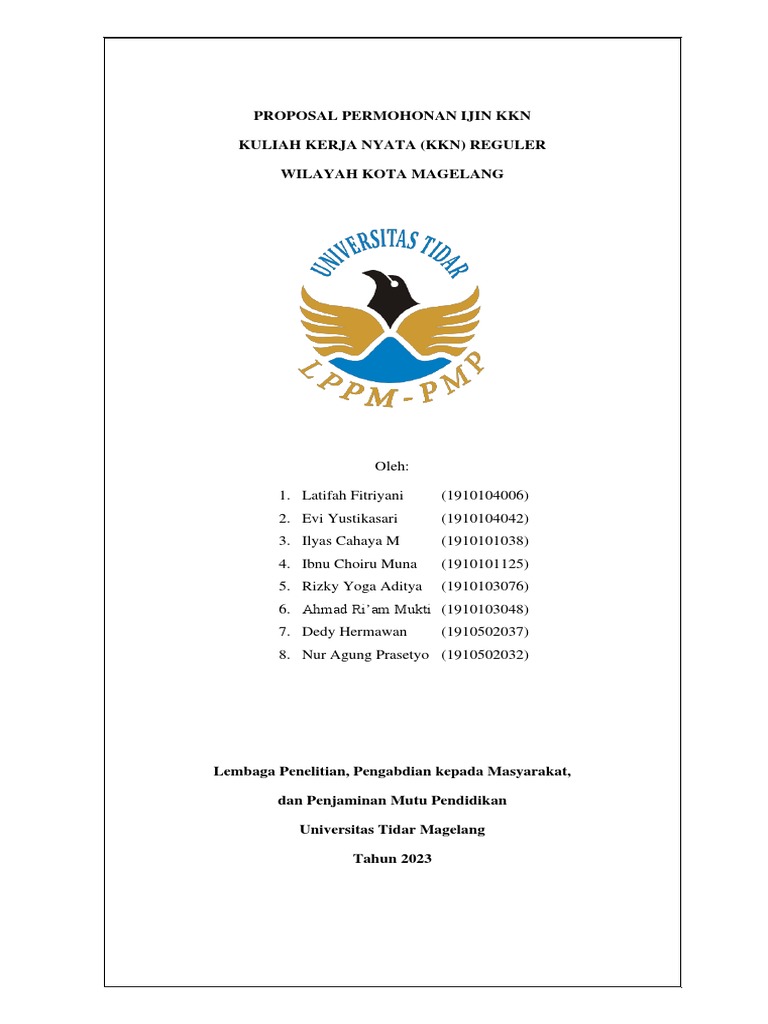 Proposal KKN Universitas Tidar Magelang | PDF | Karier & Perkembangan