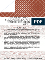 Bentuk Kearifan Lokal - Sastra, Kuliner, Tari