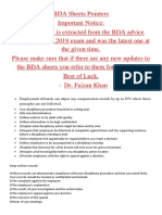 BDA Sheets Pointers for Disciplinary Procedures