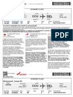 CCU To DEL - Air India - Ticket