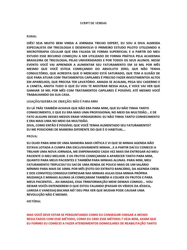 Script de vendas pdf p s gradua o fisioterapia