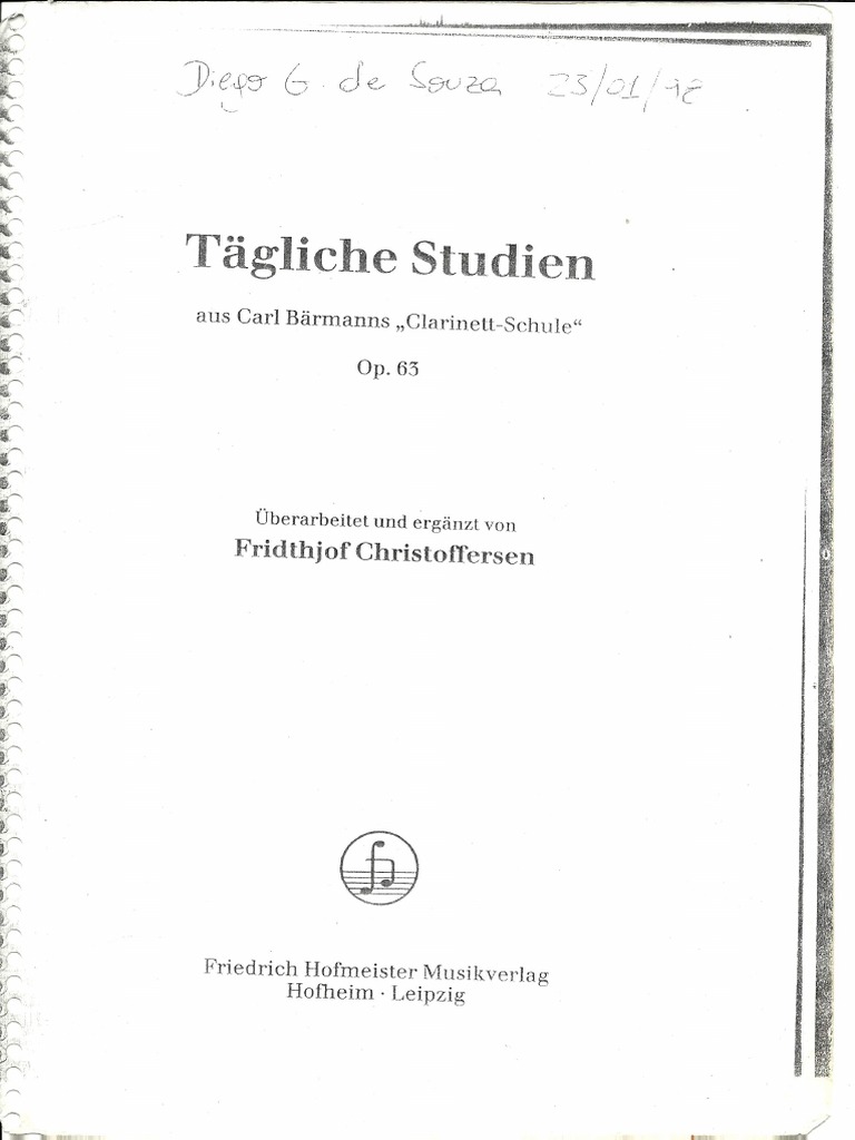 Baermann, Carl - Método para Clarinete Op. 63 ( | PDF