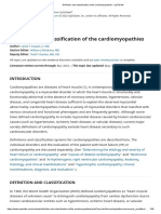 Definition and Classification of The Cardiomyopathies - UpToDate
