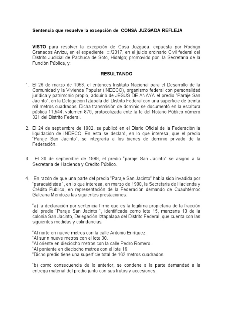 Cosa Juzgada Refleja | Descargar gratis PDF | Res Judicata | Ciudad de