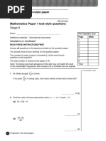 IBT Practice Test Grade 6 Maths | PDF | Teaching Mathematics