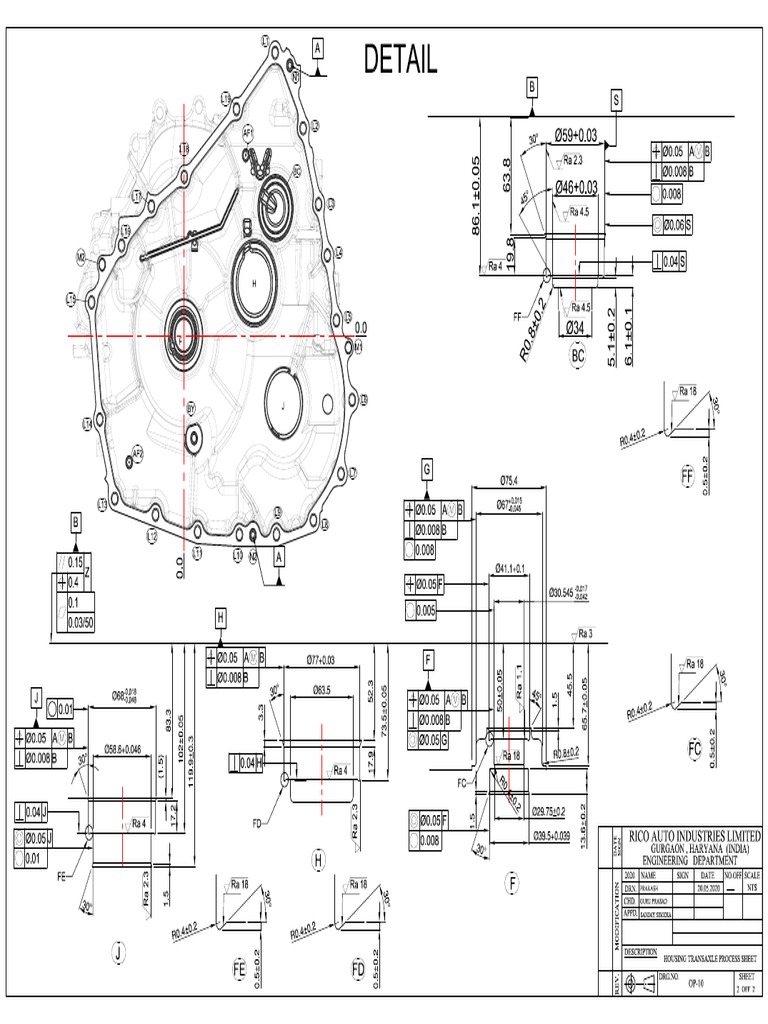 Housing Transaxle Op10b PDF
