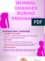 Normal Changes During Pregnancy