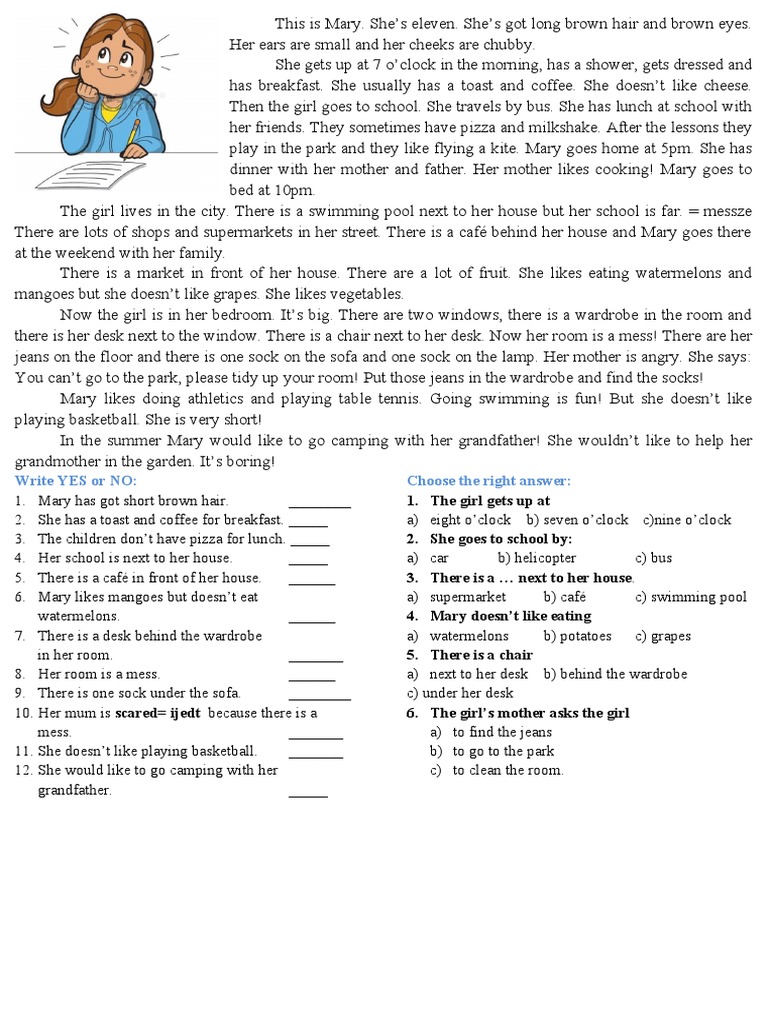 Reading Comprehension Tests 83653 | PDF | Foods | Food And Drink