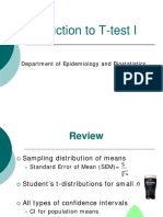 Introduction to T-test I