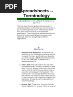 Essential Excel Vocabulary Terms | PDF
