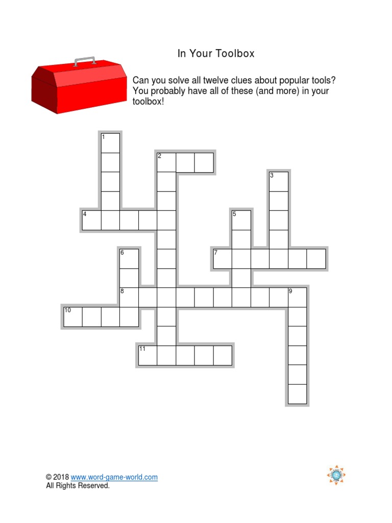 In Your Toolbox Easy Crossword | PDF | Manufactured Goods | Industrial