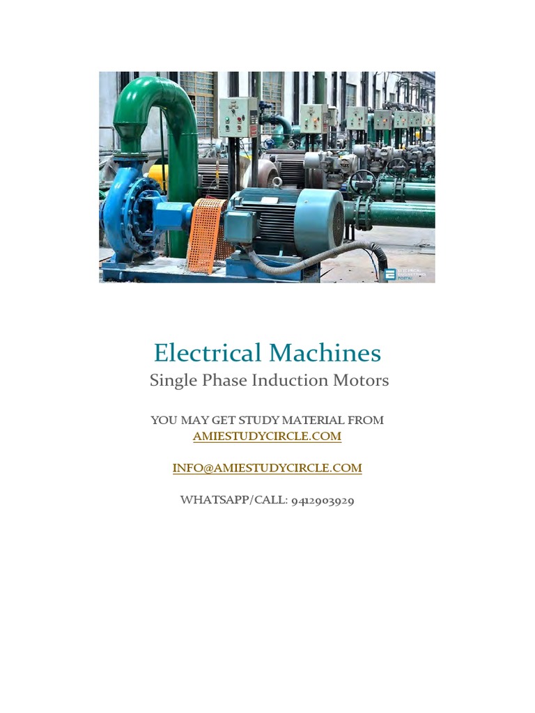 FreeSamples Amie Chapters Single Phase Induction Motors PDF