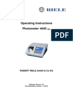 Operating Instructions Photometer 4040: Robert Riele GMBH & Co KG