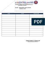 SURGERY 1 Attendance Sheet