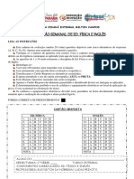 Avaliação Semanal de Educação Física e Inglês