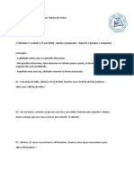 Colégio Estadual Mário Augusto Teixeira de Freitas atividade matemática razões e proporções