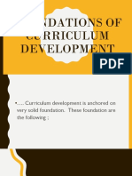 Foundations of Curriculum Development