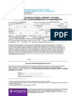 Autorizacion de Padres Madres Tutores para Salidas Acantonamientos Campamentos