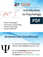 Fundamentals of Psychology 202110 - Lecture 1