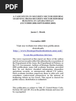 A Case Study in Security Sector Reform