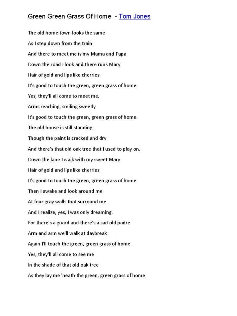 Green Green Grass of Home PDF