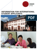 Information For International Student Applicants