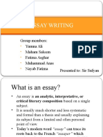 Essay Writing Final