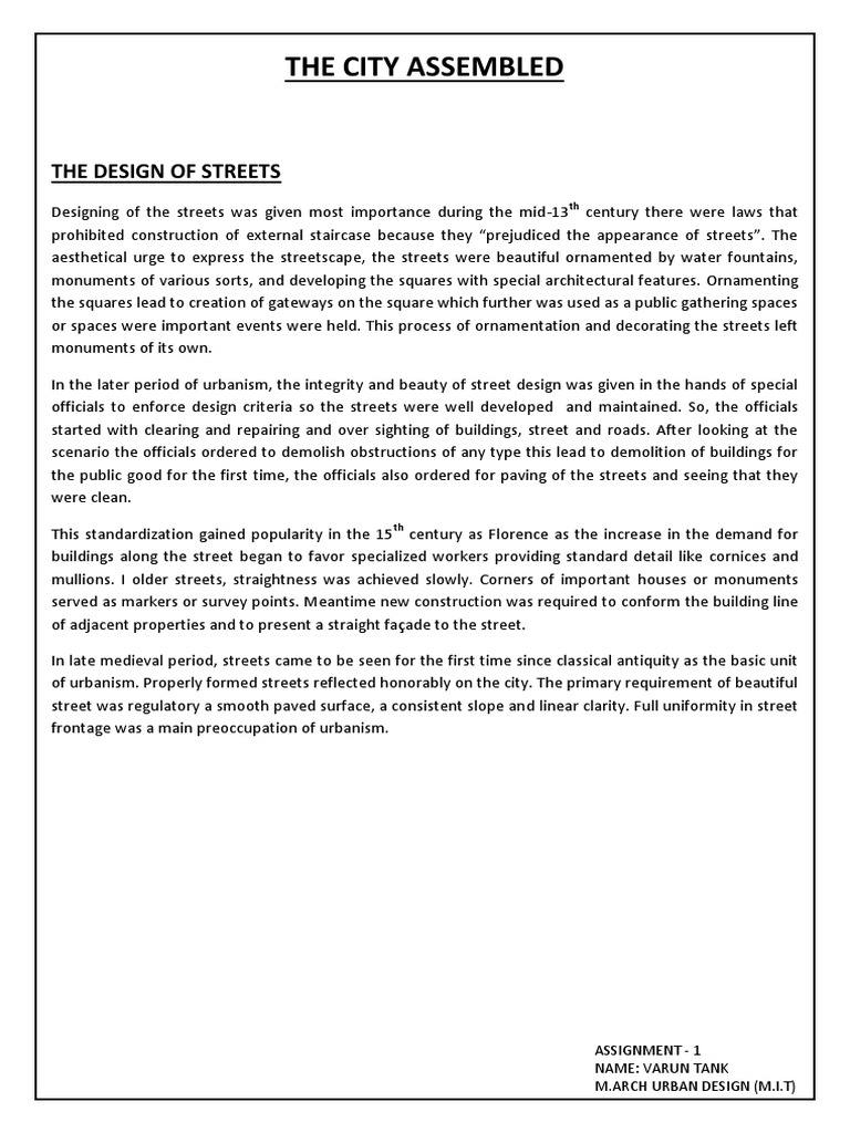 The Design of Streets | PDF