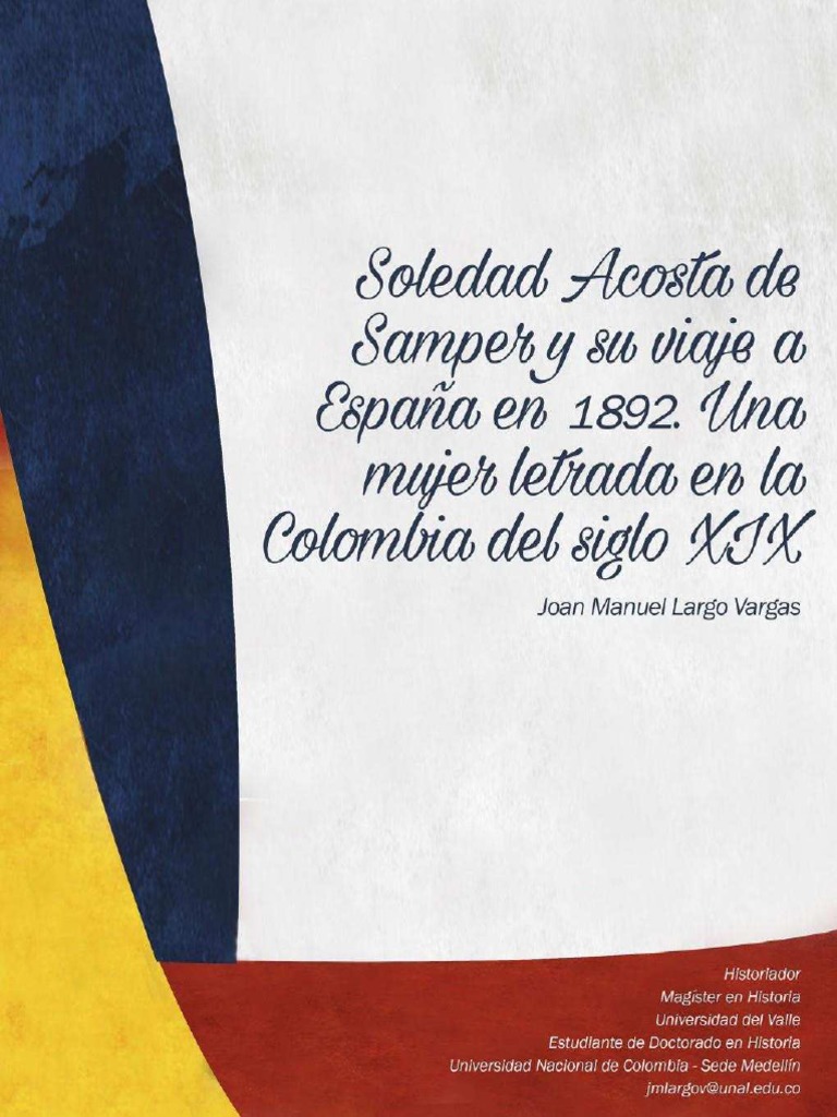 Soledad Acosta de Samper y Su Viaje A Es PDF Colombia