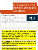 Complex Ions and Ligand Exchange
