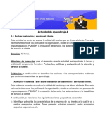 AA4-EV01 Taller Sobre Evaluación de La Atención y Servicio Al Cliente