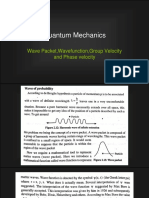 Quantum Mechanics Wave Packet Wavefunction Group Velocity Phase Velocity