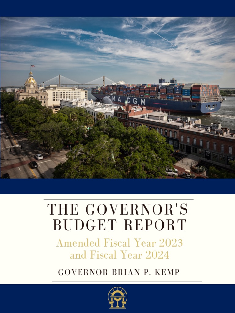 Gov. Brian Kemp 2023 Proposed Georgia Budget | PDF | Cost Of Living | Taxes