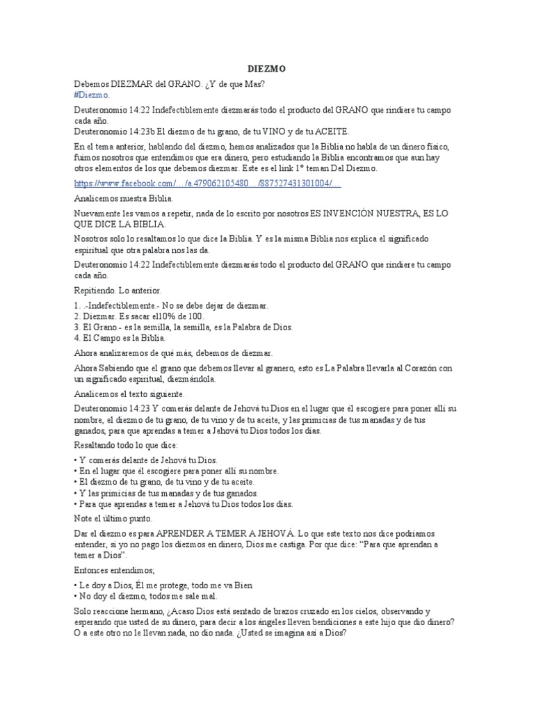 El Diezmo 3 | PDF | Cristo (título) | Dios