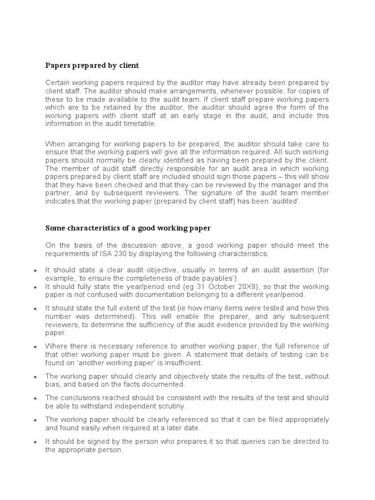Characteristics of Effective Audit Papers | PDF | Audit | Business