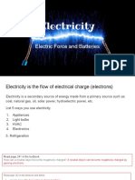 Electric Force and Batteries