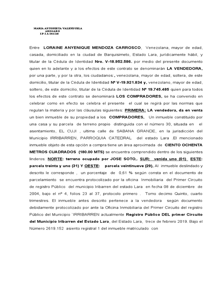 Venta Inmueble Pdf Bienes Raíces Justicia