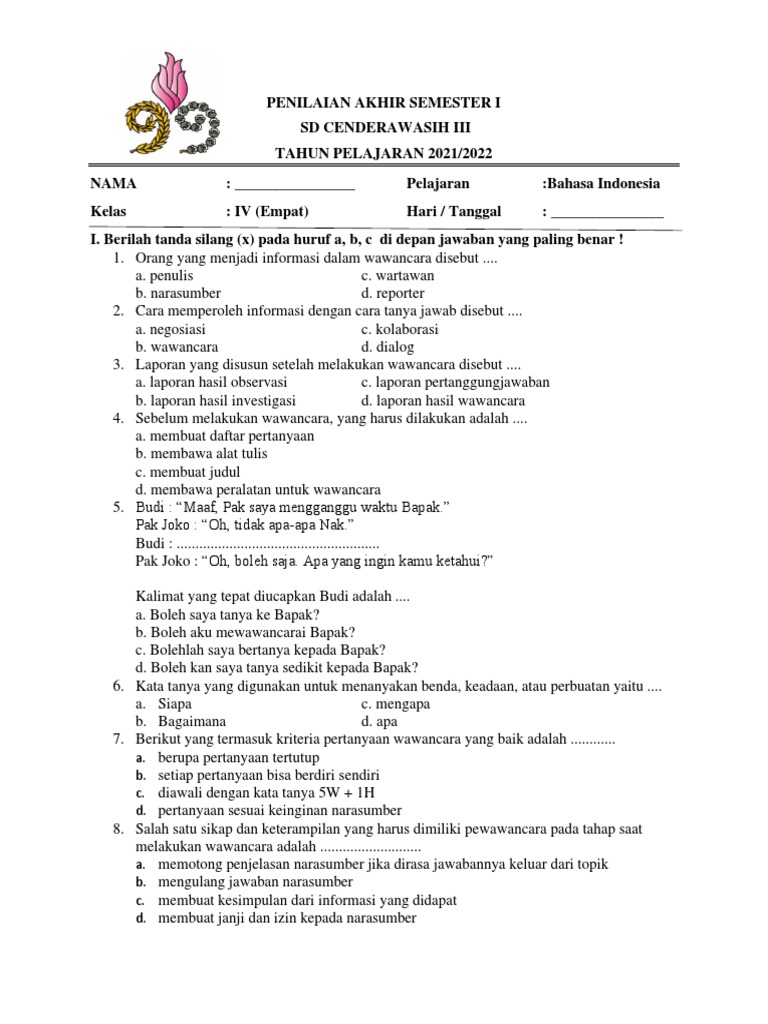 Soal Bahasa Indonesia Pdf Seni Disiplin Bahasa Kajian Bahasa Asing