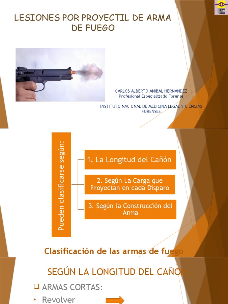 LESIONES POR PROYECTIL DE ARMA Def | PDF | Cartucho (armas de fuego ...
