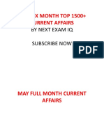 Last Six Month Top 1500+ Current Affairs: by Next Exam Iq Subscribe Now