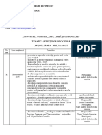 Plan de Activitati Al Comisiei Metodice Limba Arte Si Comunicare Sem. I