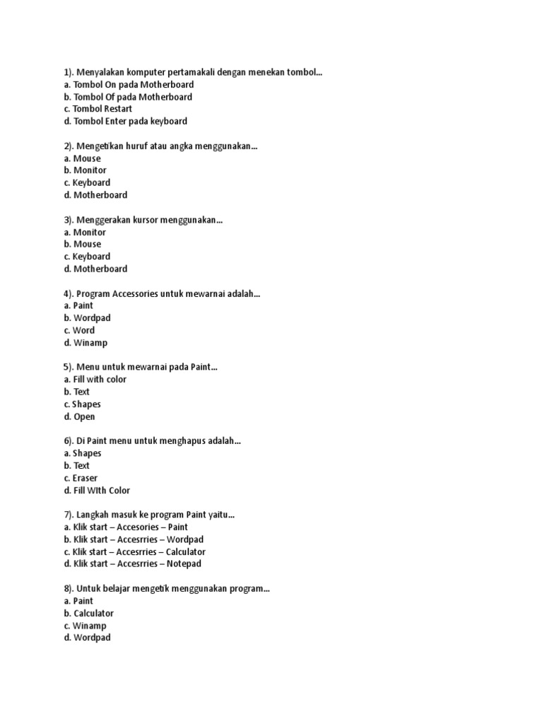 Panduan Dasar Penggunaan Komputer Pdf