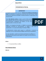 Certificado de Residencia Fiscal