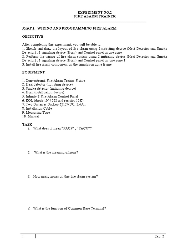 Fire Alarm System Wiring & Programming | PDF | Computers | Technology ...