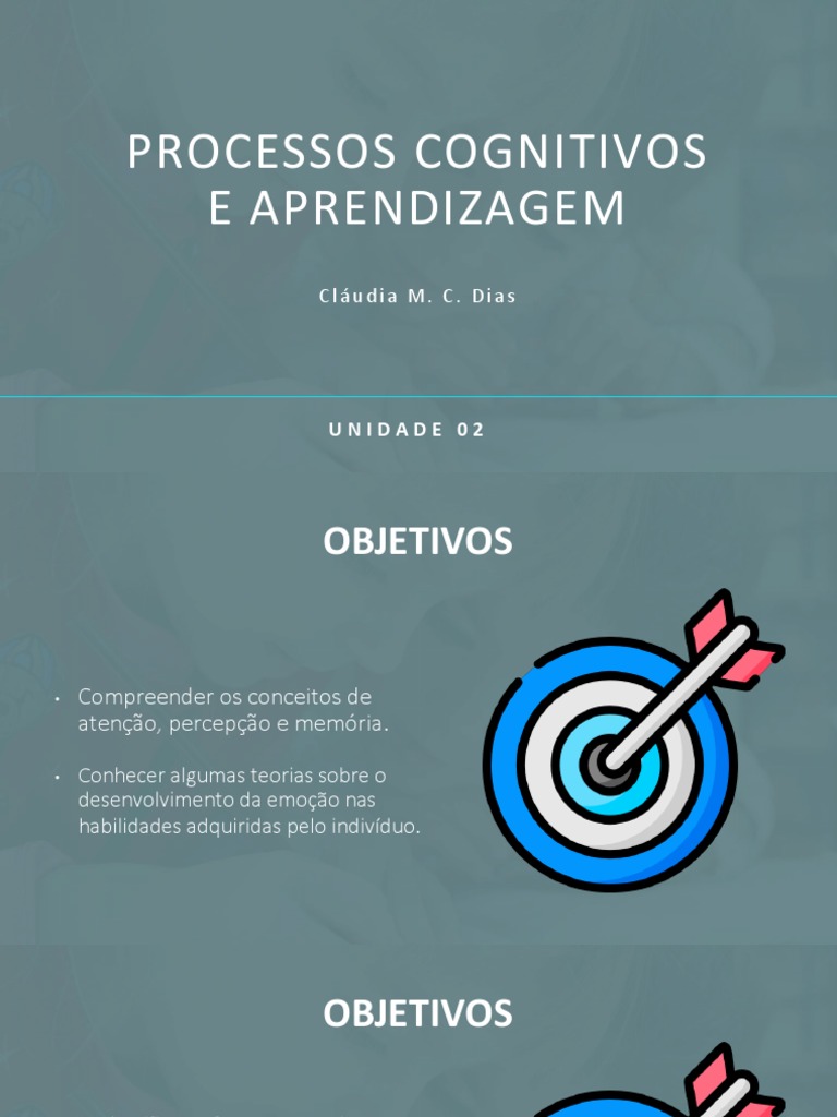Processos Cognitivos e Aprendizagem | PDF | Aprendizado | Emoções